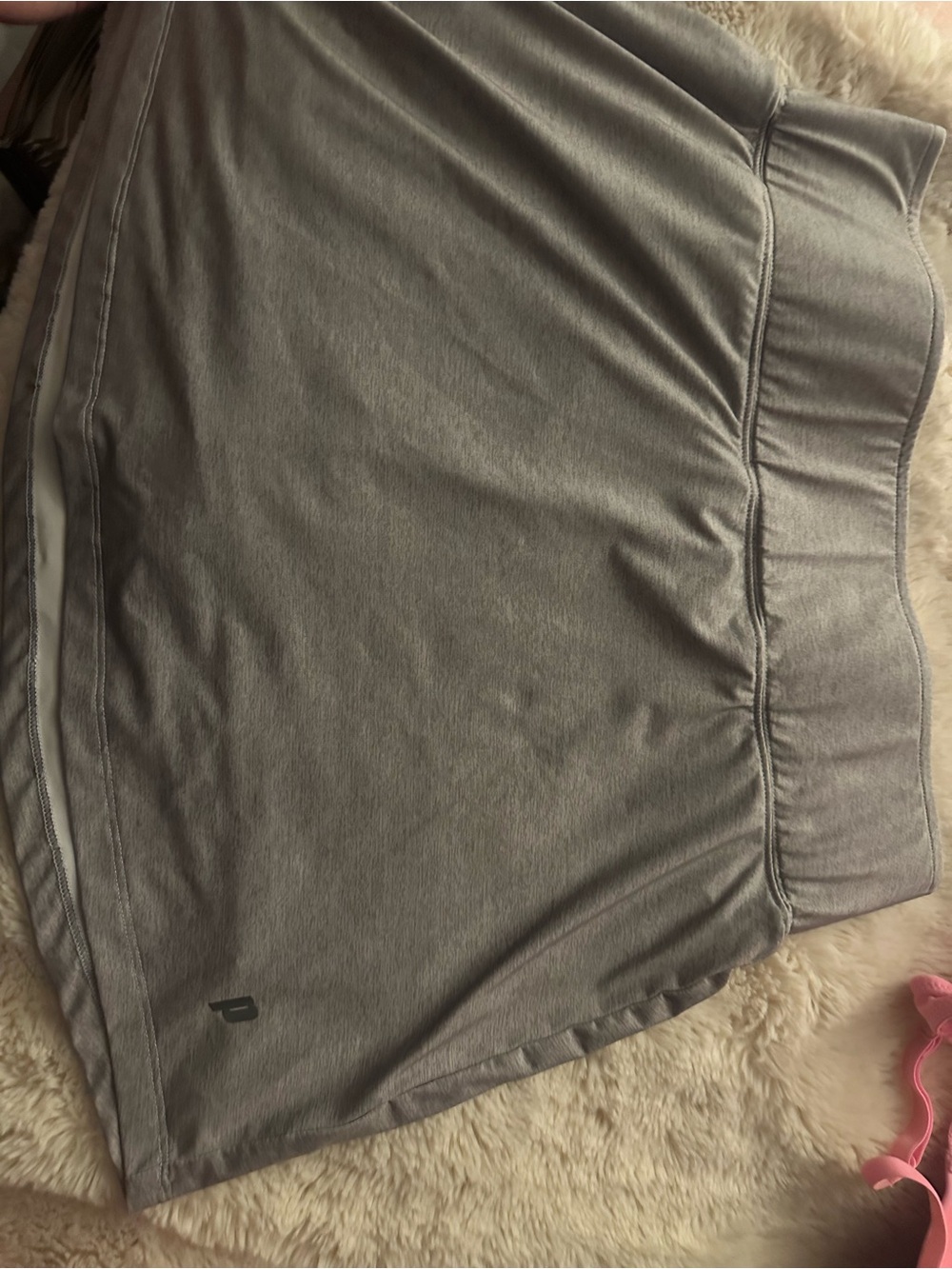 Prince Gray Athletic Mini Skort with Wide Waistband